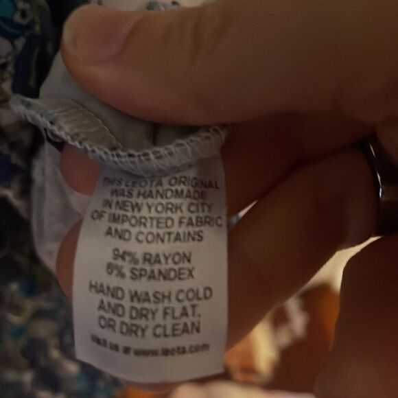 Leota Handmade Faux Wrap Compass Rose Dress - Picture 4 of 4